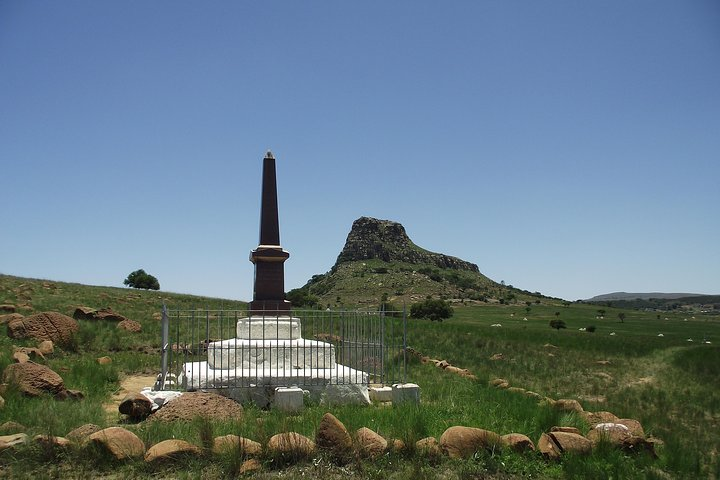 One of the monuments on the battlefield of Isandlwana looking north